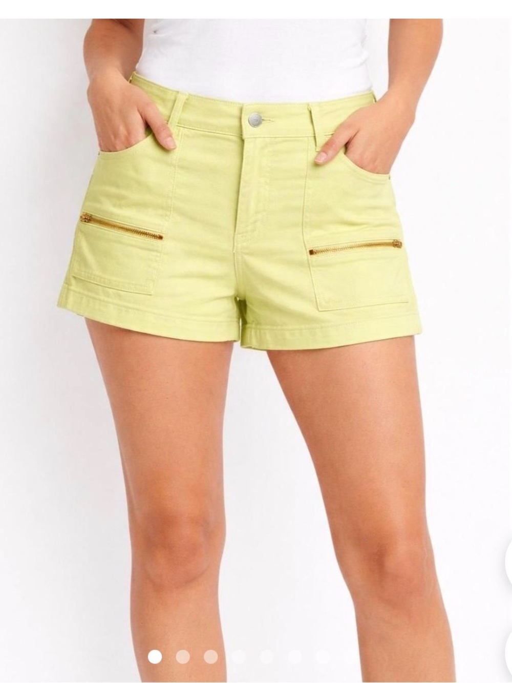 Anthropologie Pistola Hannah cargo shorts lime green size 26